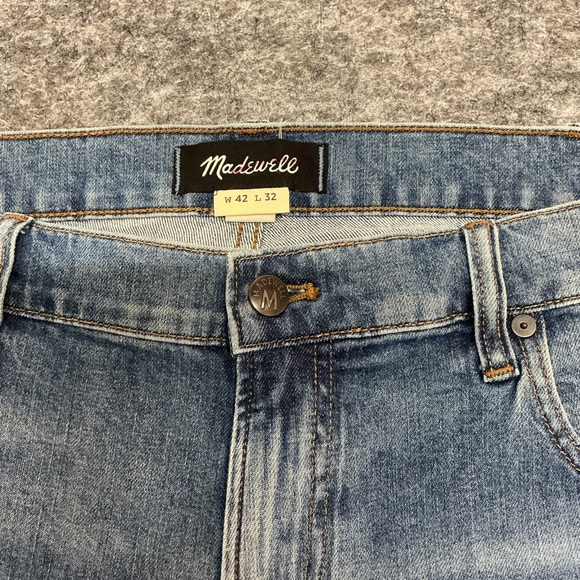 Madewell Mens Everyday Classic Straight Leg Blue Denim Jeans Size 42 - Picture 3 of 5